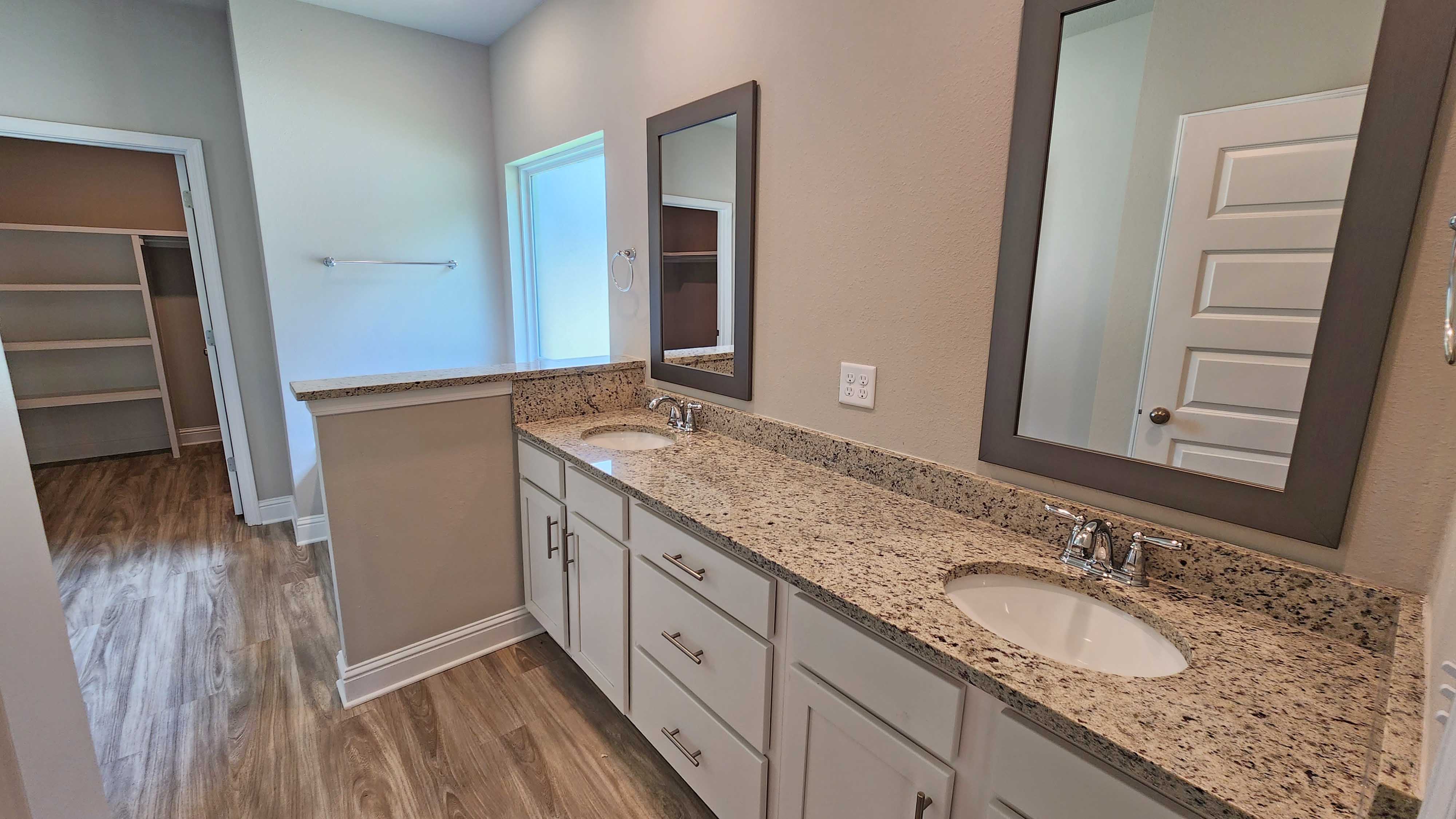 Spacious primary bathroom suite