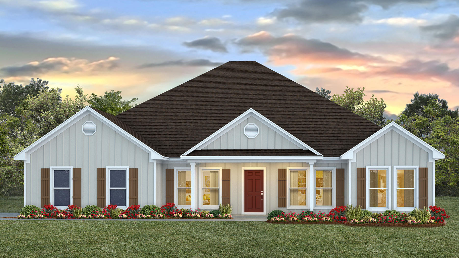 The Kingston D8 Side entry front elevation.