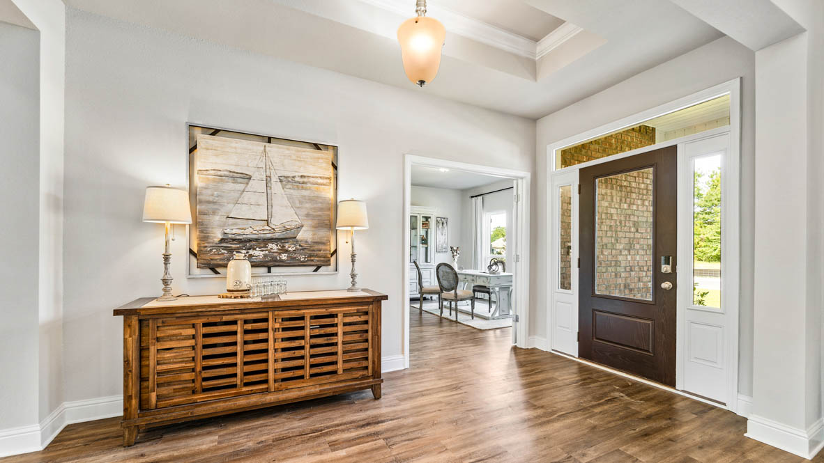Front foyer entrance with study.