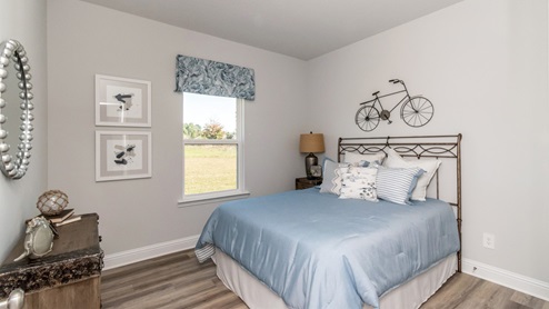One of the guest bedrooms.