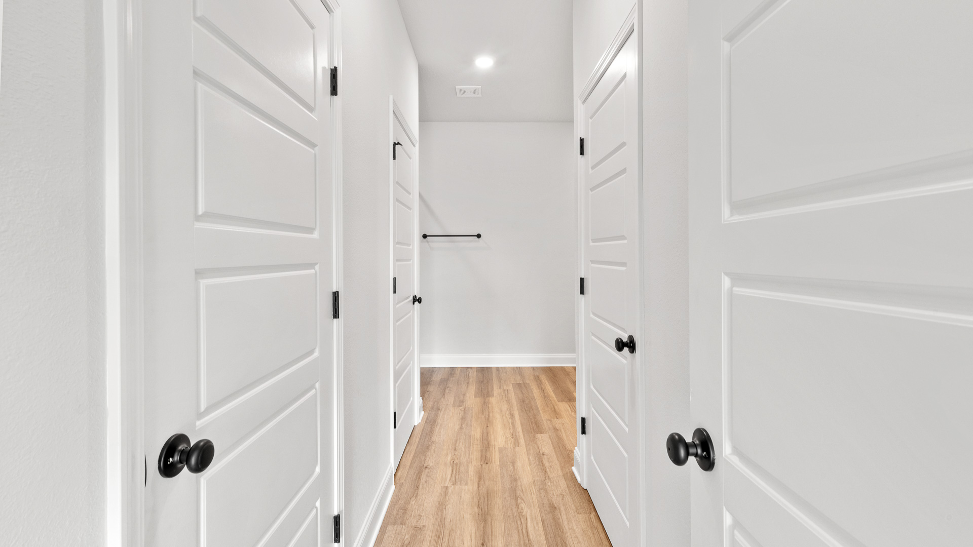 Entrance into the primary ensuite in Hawkins Manor.