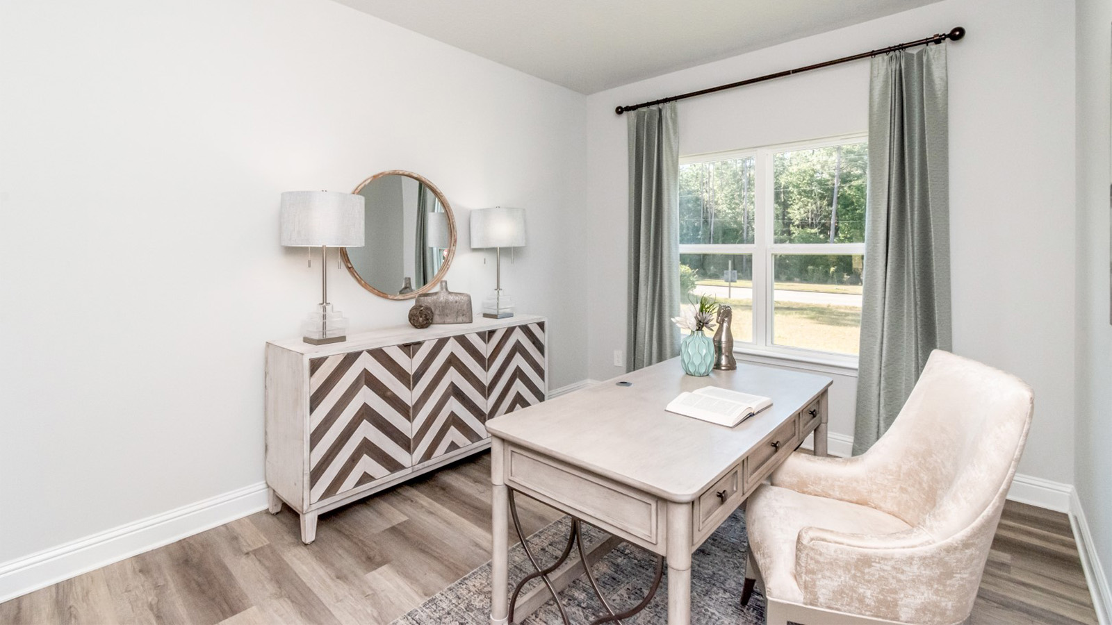 Furnished study area with lots of natural light in Mobile County.