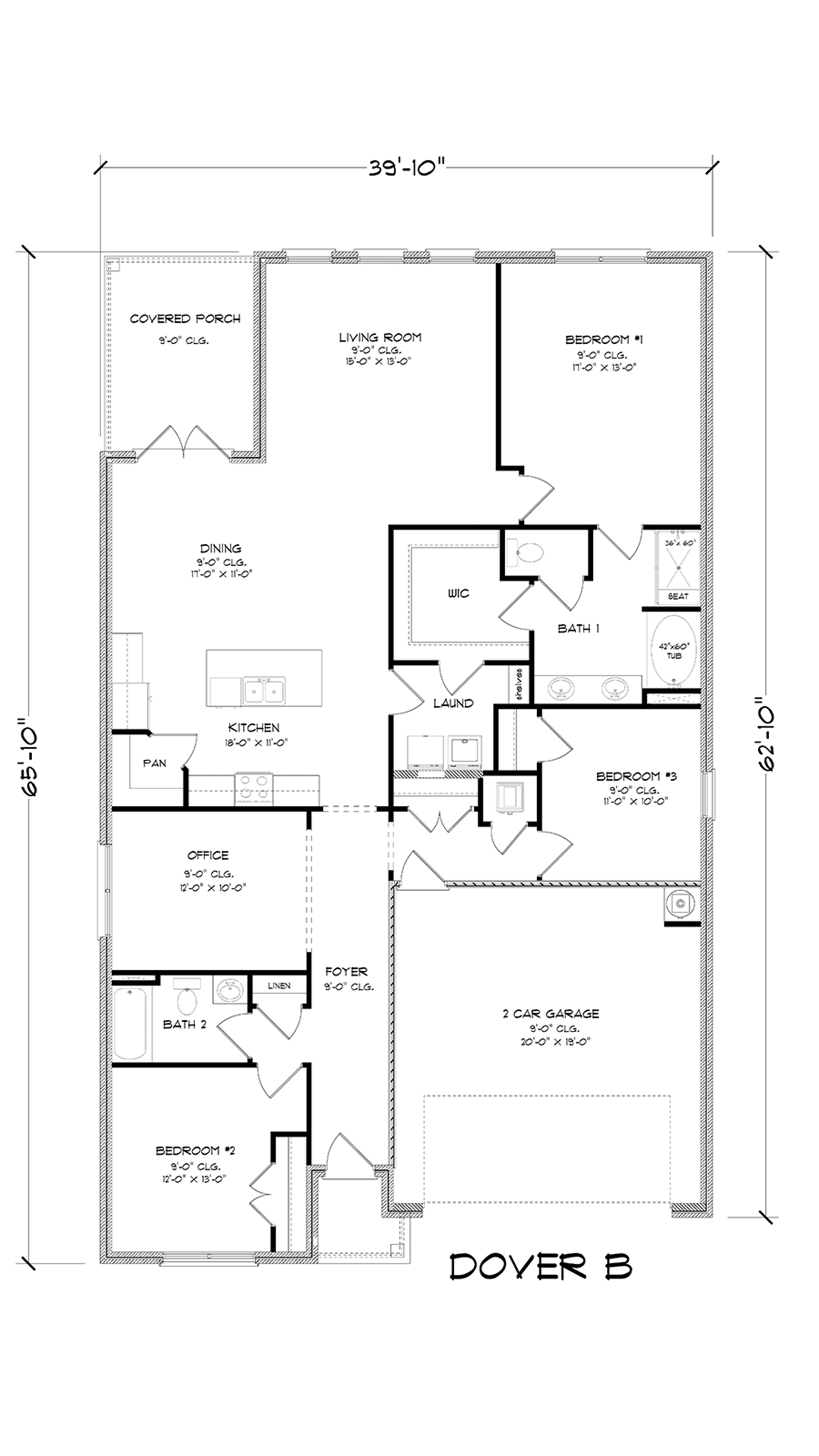The Drover B Front Entry Floorplan