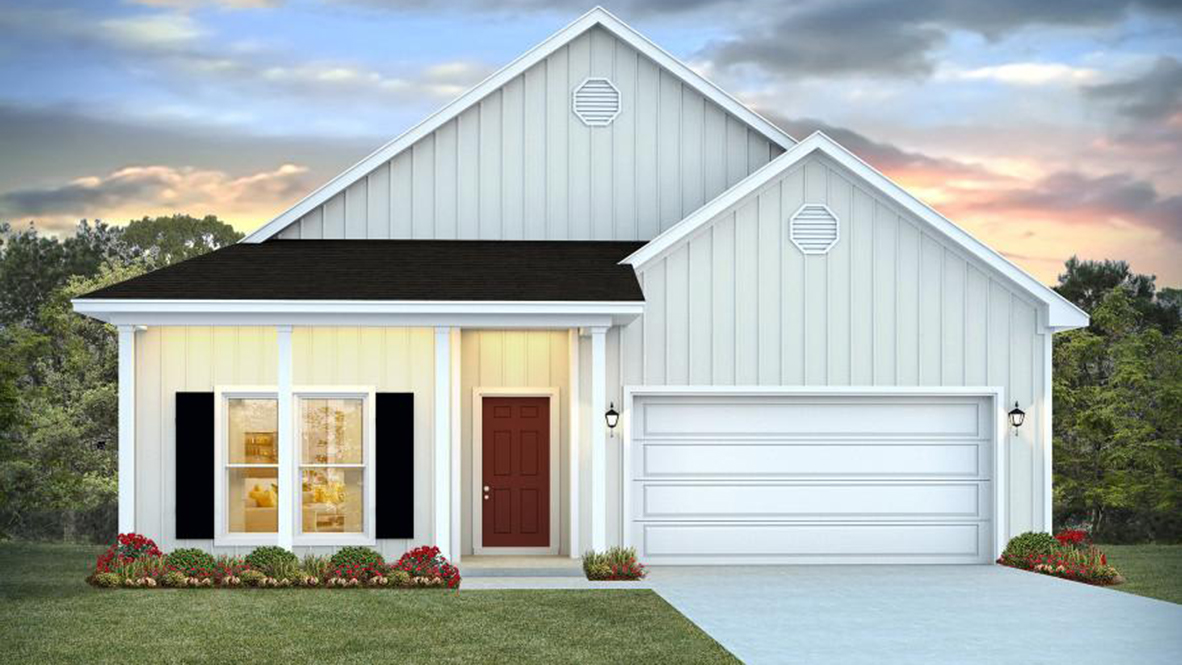 The Dover C8 front elevation at Hawkins Manor.