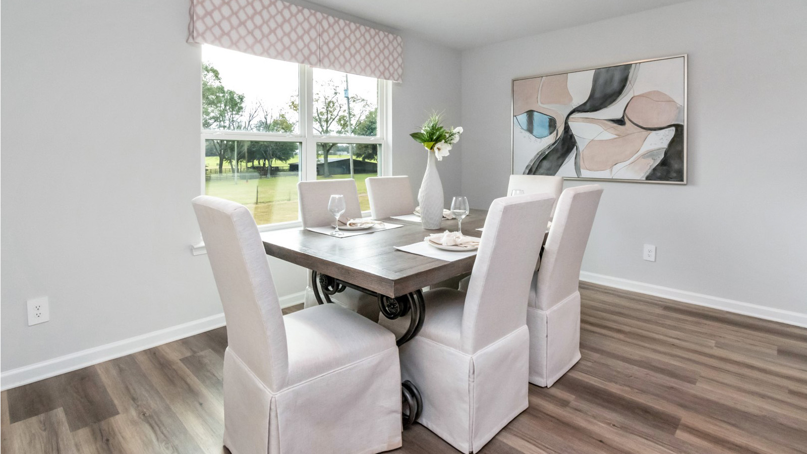 Bright and airy dining area