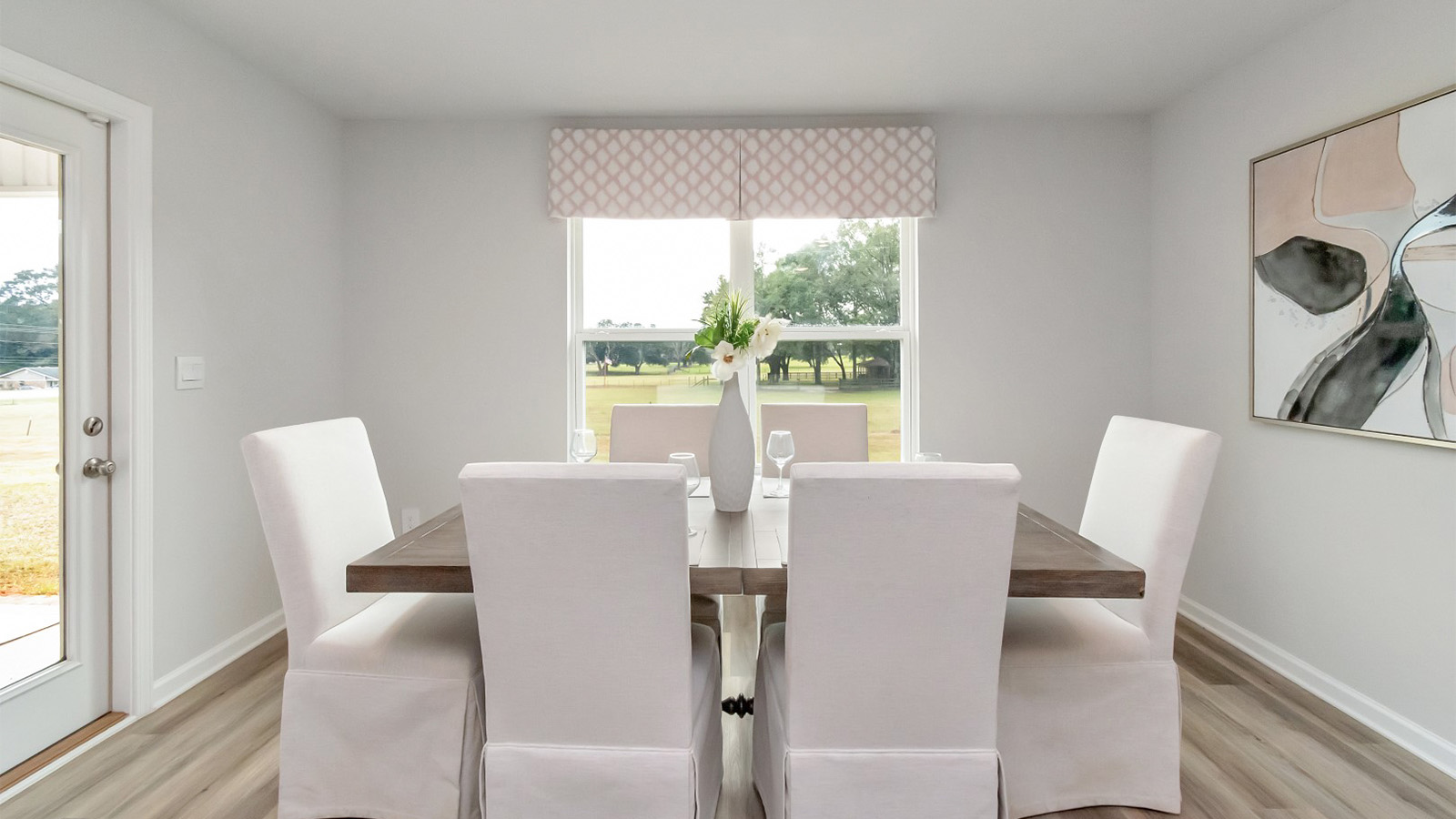 Bright and airy dining area