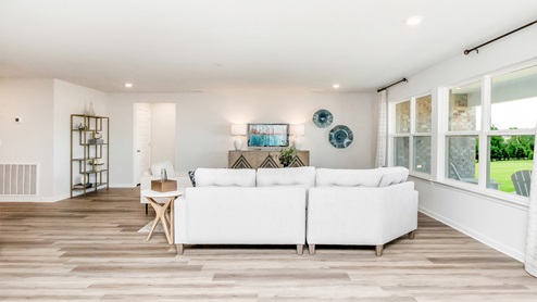 Living area inside the Denton