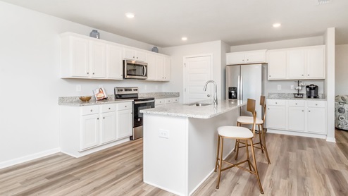 Side view of kitchen