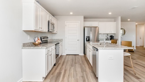 Spacious kitchen area