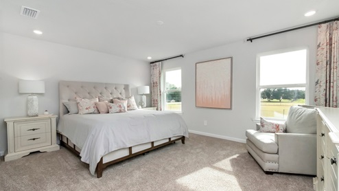 spacious primary bedroom