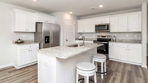 Side view of the kitchen
