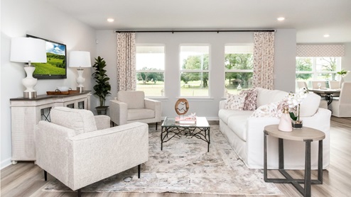 beautifully decorated living area