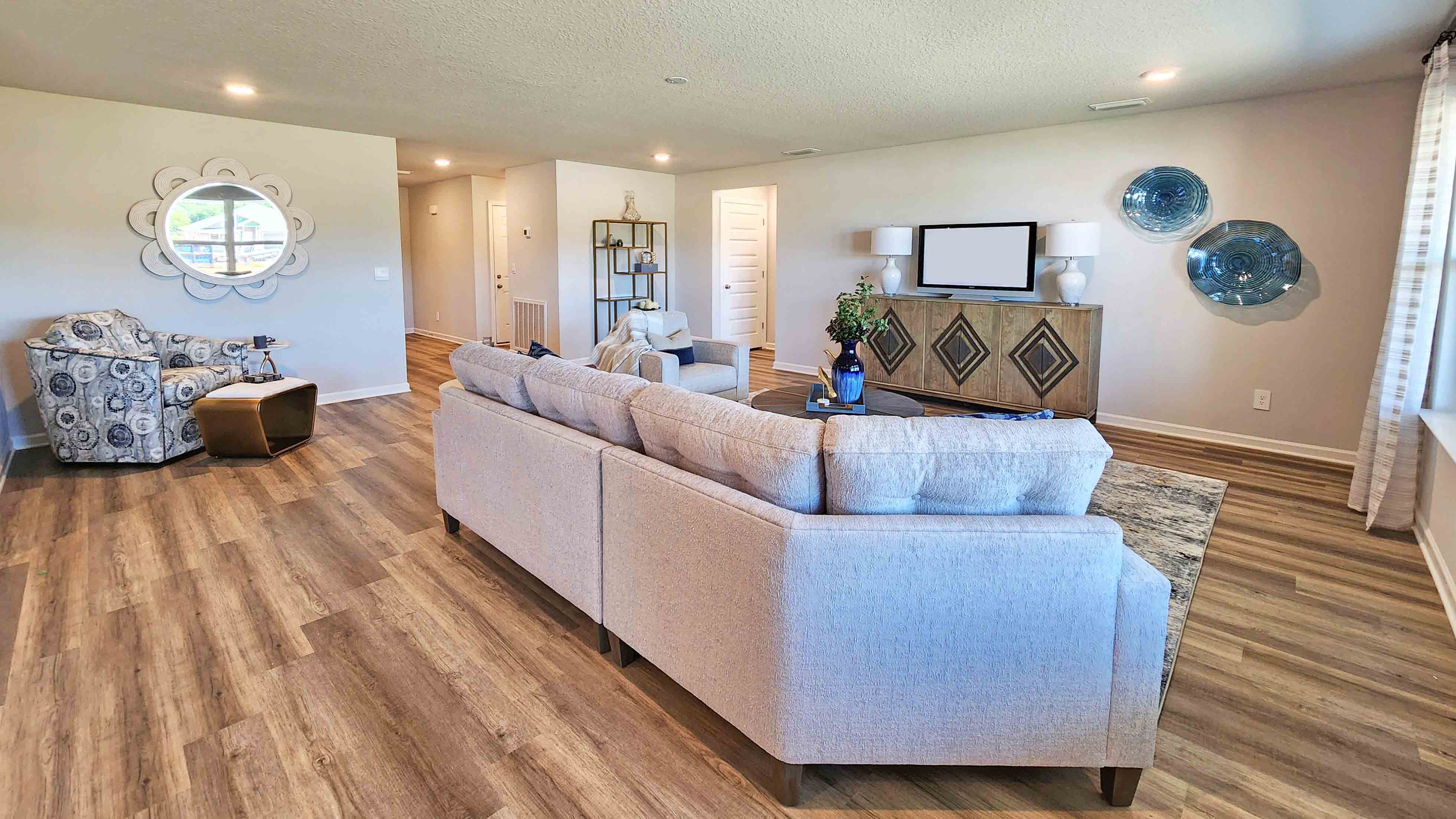 Inviting and comfortable living area in a D.R. Horton home.