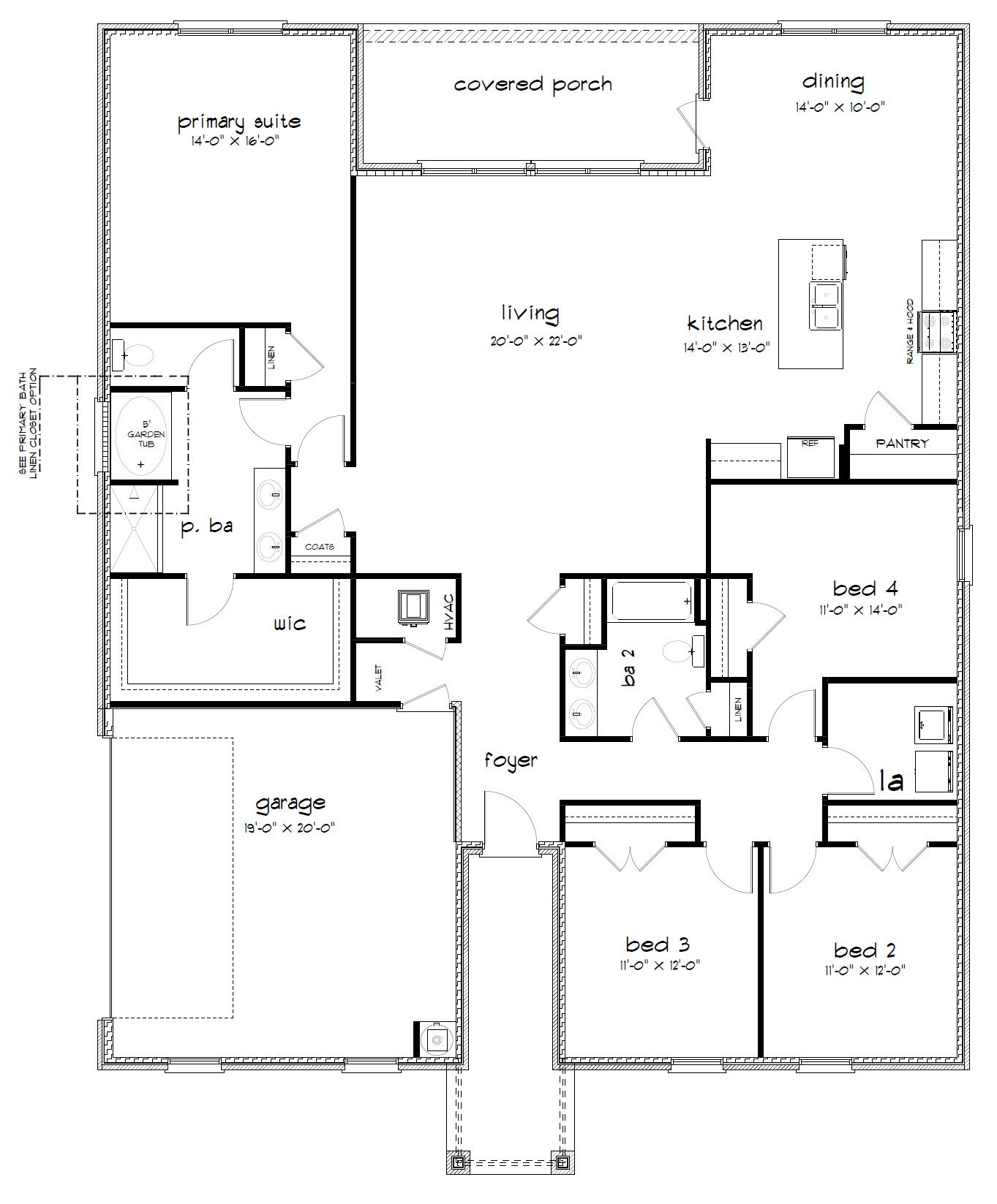 The Denton G Side Entry Floorplan