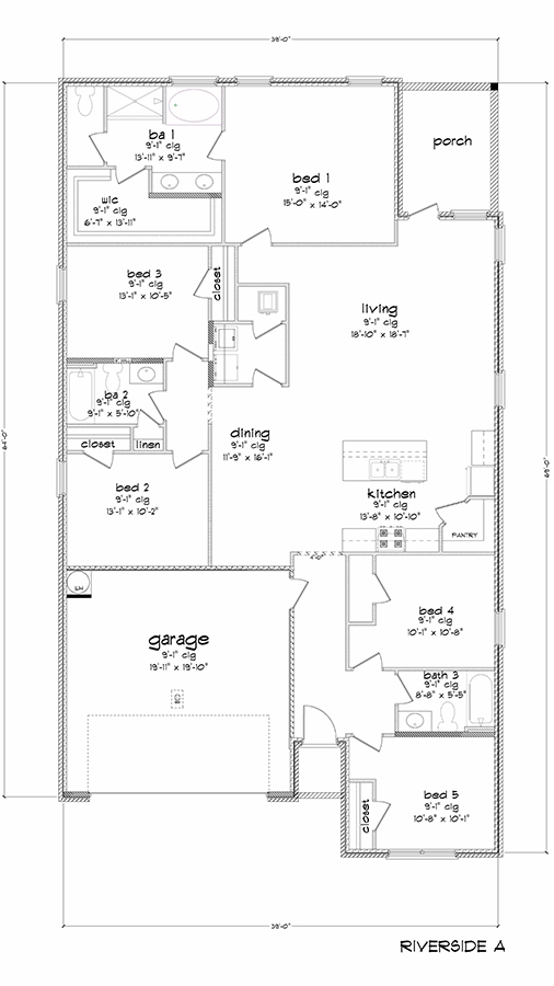 The Riverside A Floorplan