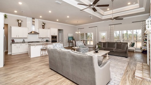 Living area inside of the Kingston.