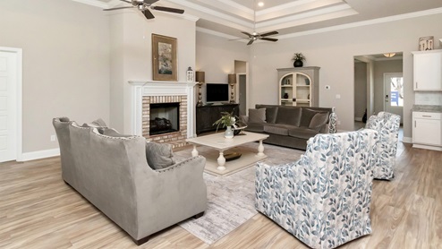 Side view of living area inside the Kingston.