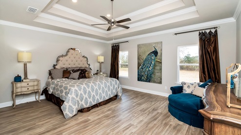 Primary bedroom inside the Kingston floorplan.