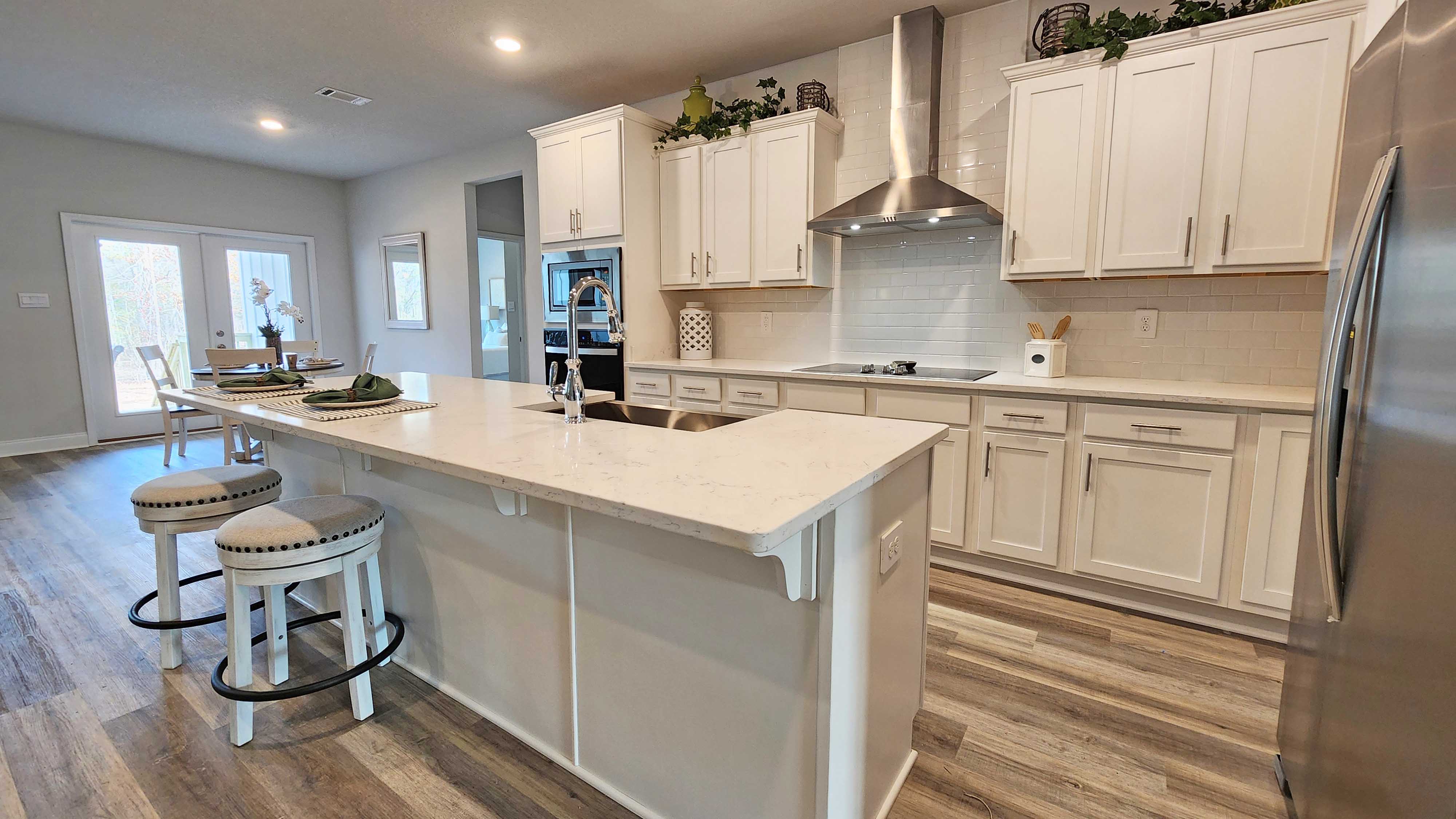 Bright and airy kitchen inside the Mckenzie