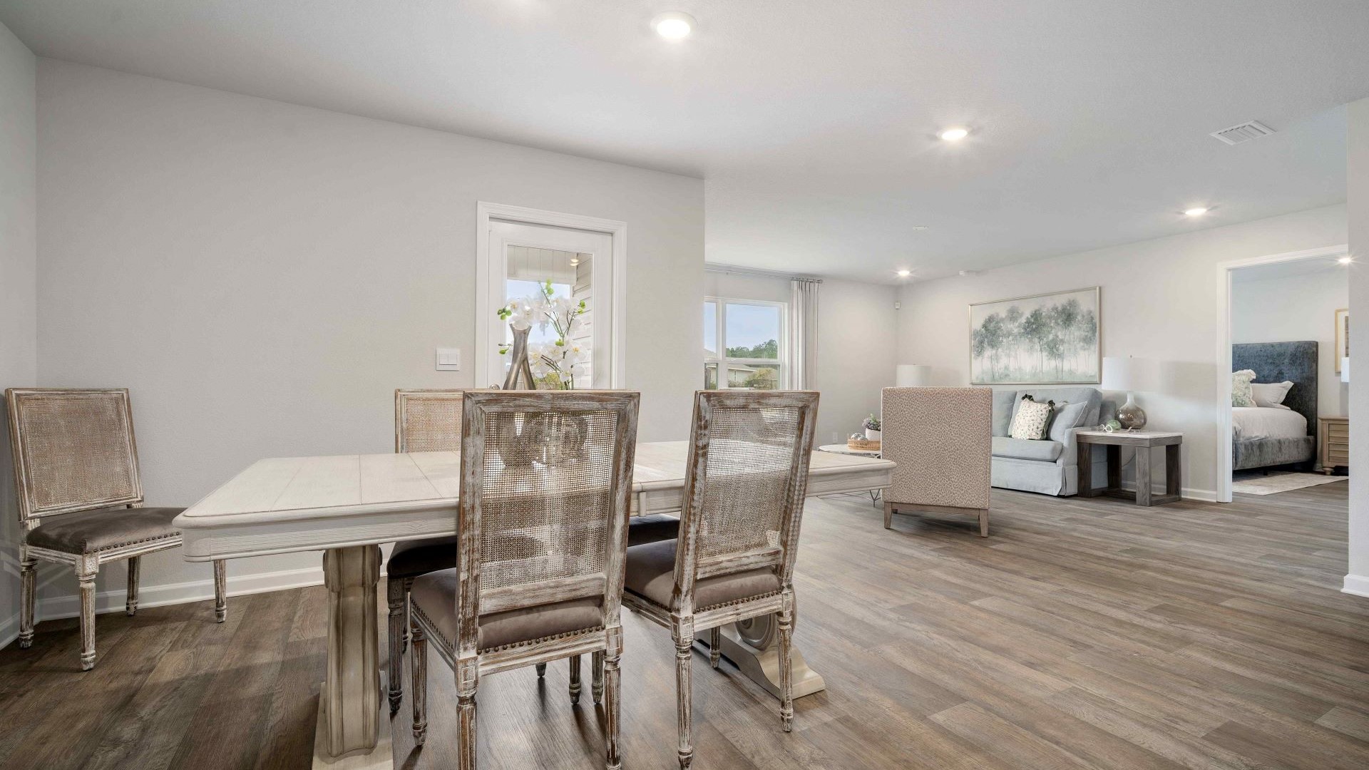 Dining area and living area