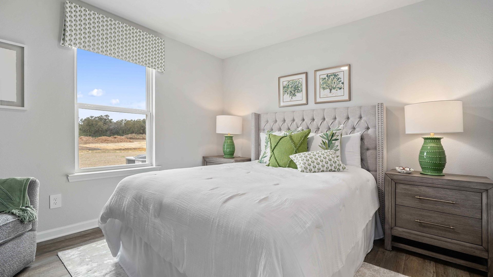Guest bedroom with natural light