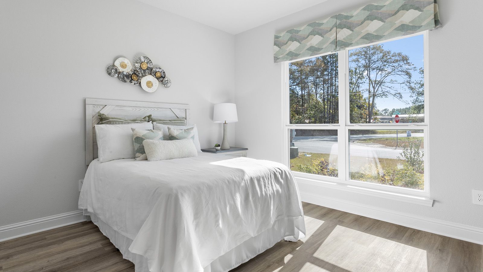 Spacious guest bedroom.