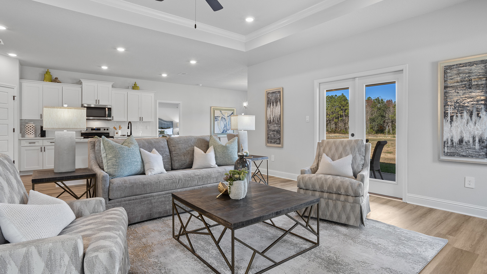 Naturally bright and spacious living area.
