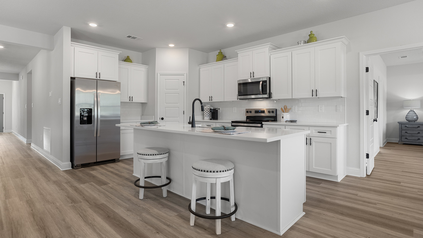 Spacious and luxurious kitchen.