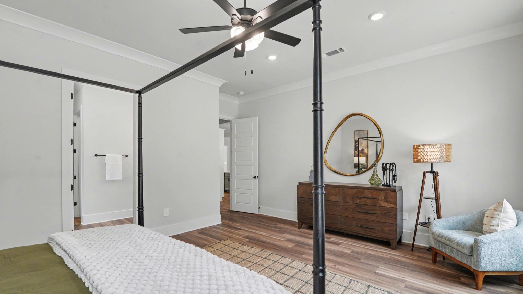 Spacious primary bedroom