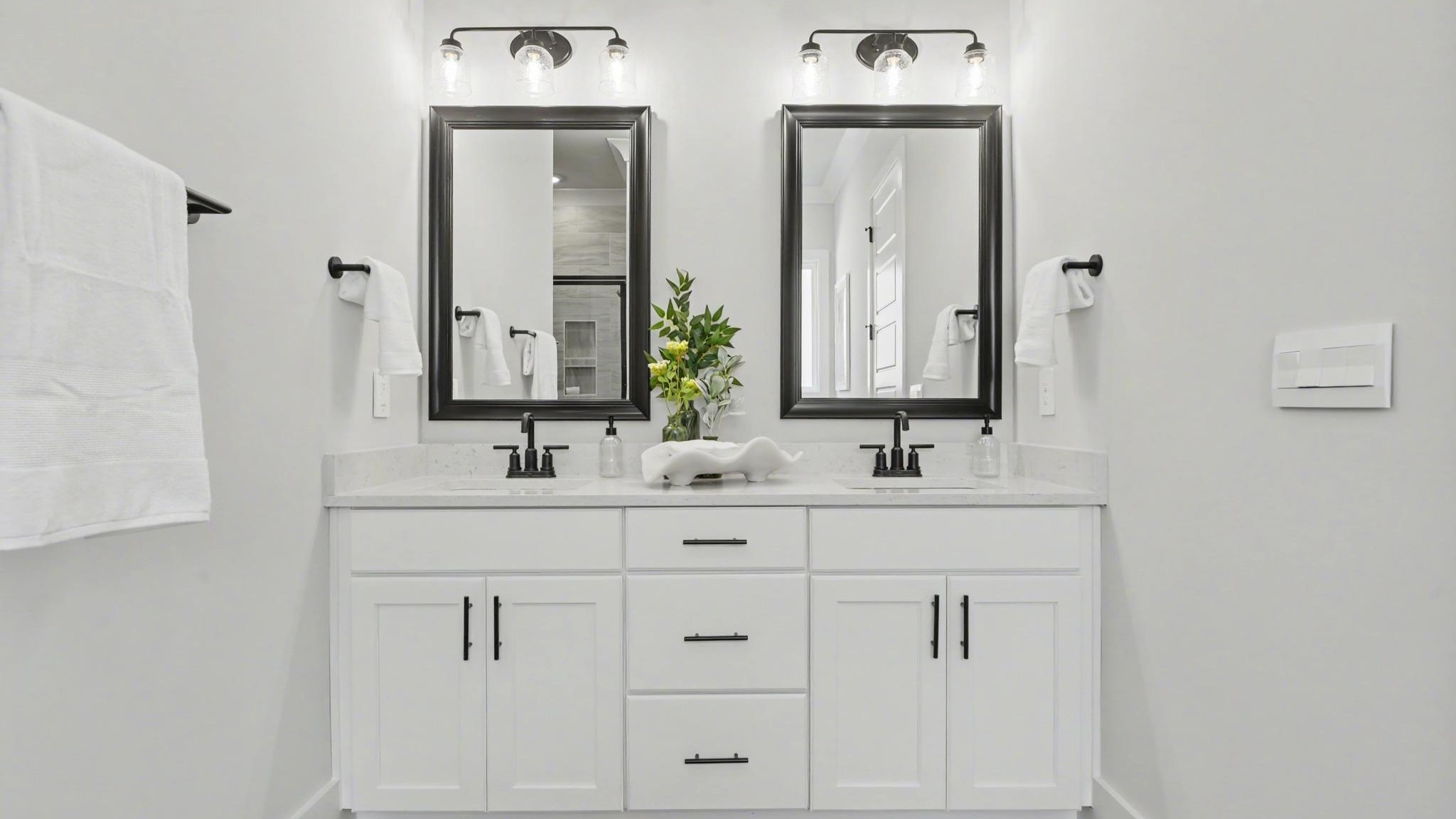 Primary bathroom with double vanity