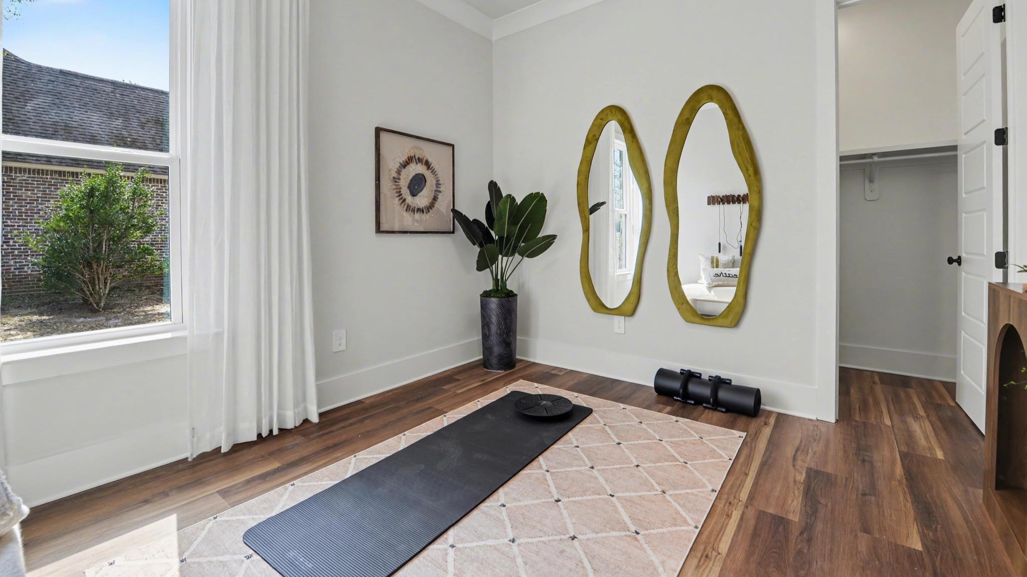 Extra bedroom turned yoga room