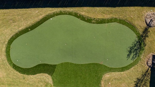 Aerial view of putting green