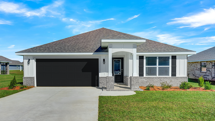 single-story front elevation