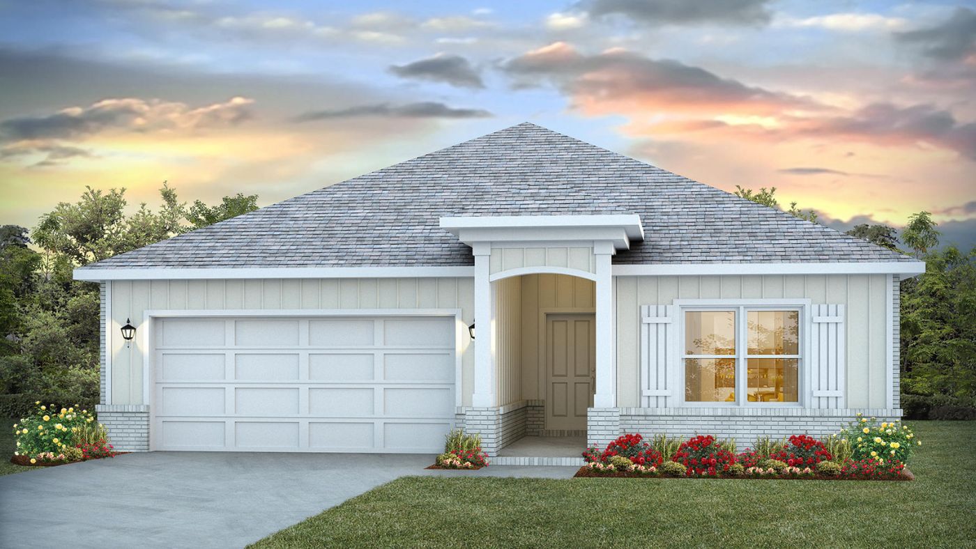 single-story front rendering