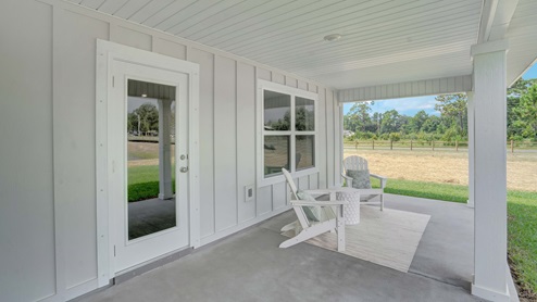 Covered back patio.