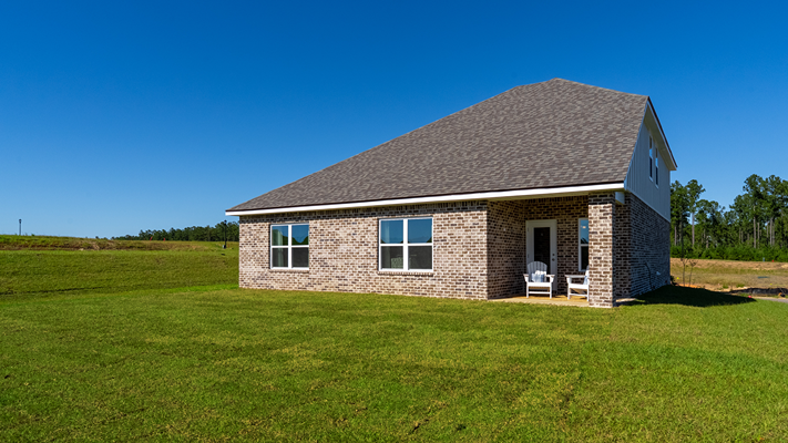 Covered back porch and exterior