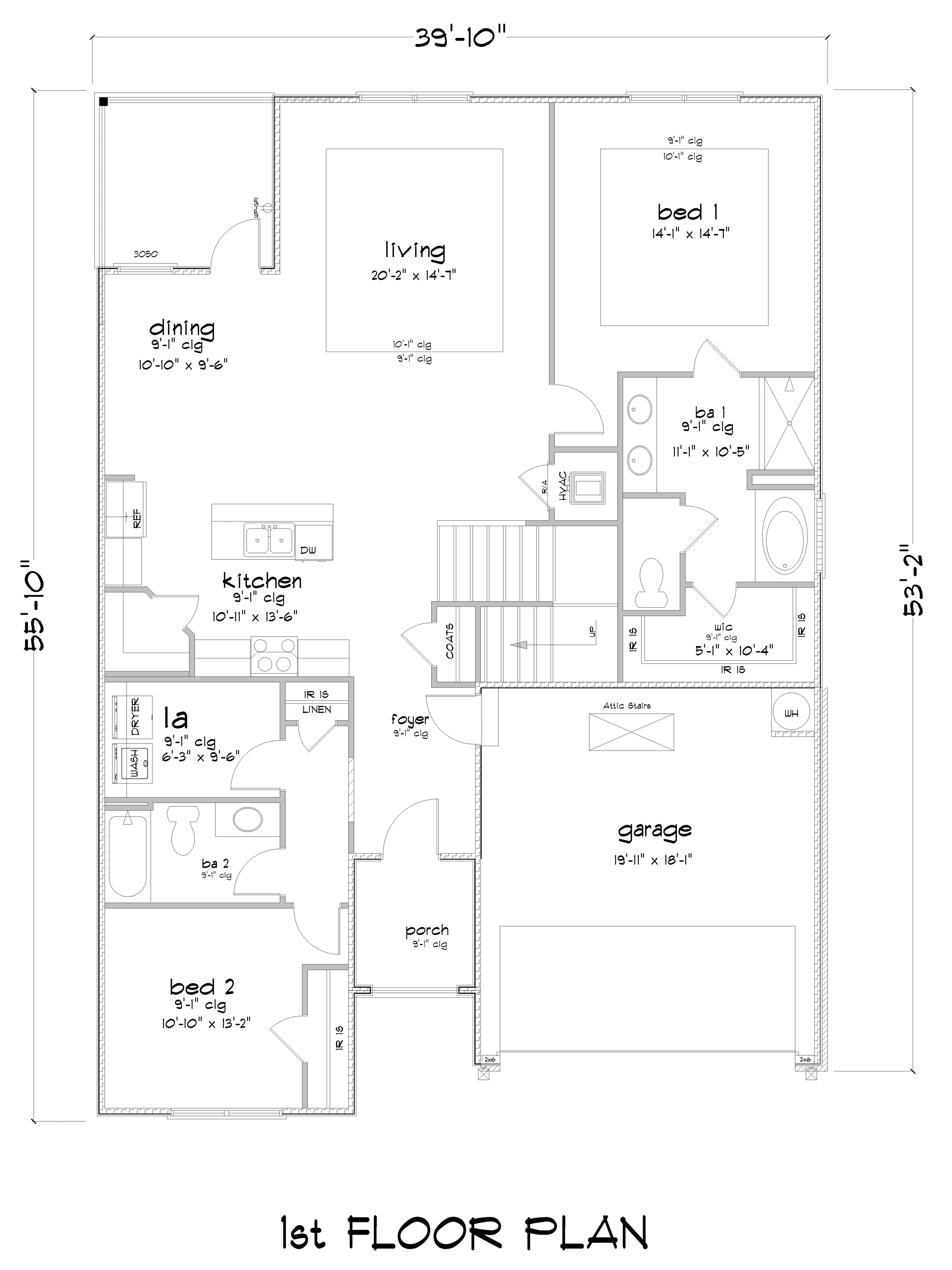 1st story floor plan