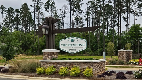 The Reserve at Daphne Community Entrance Sign in Daphne, AL.