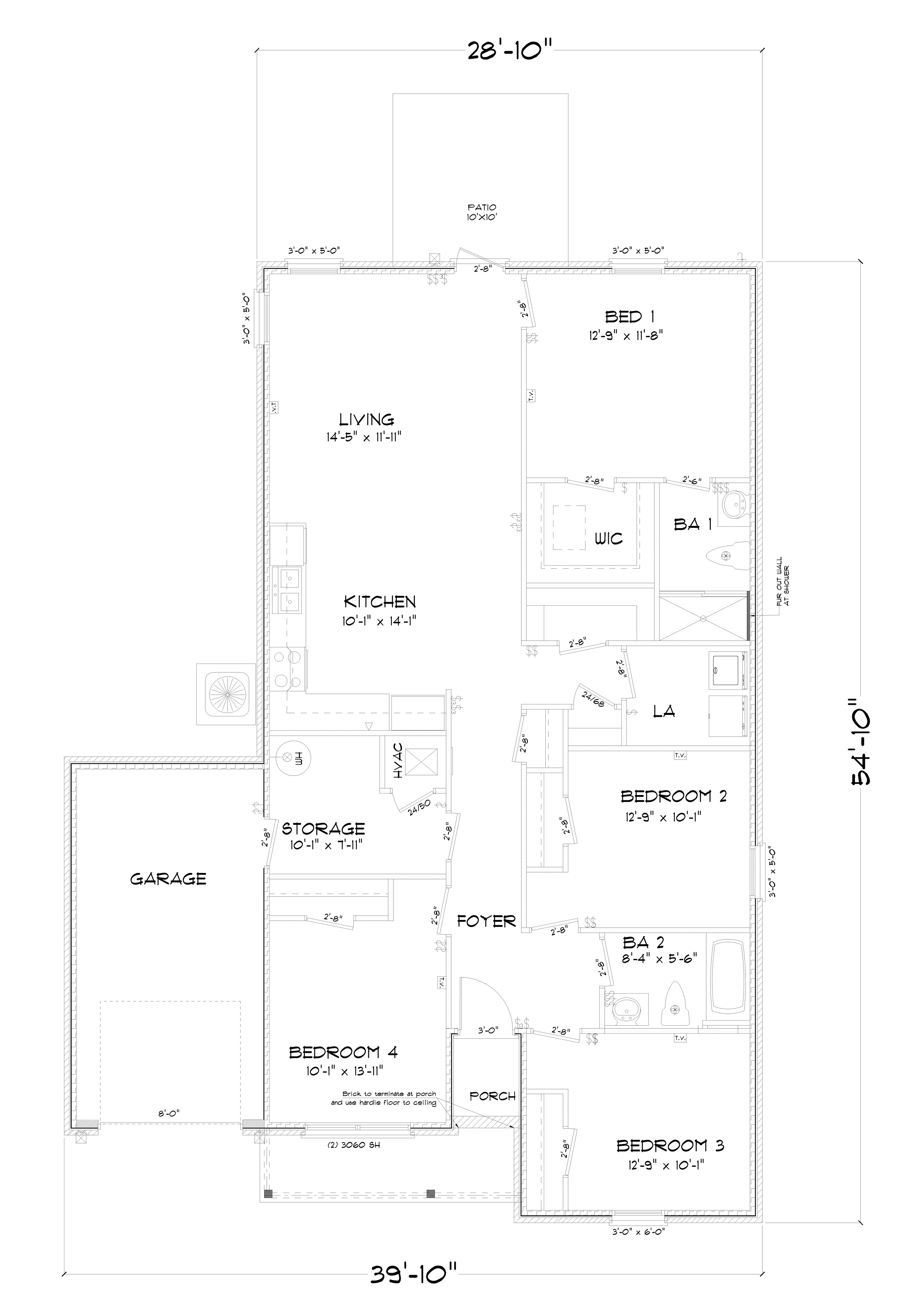 Sullivan T floorplan layout.