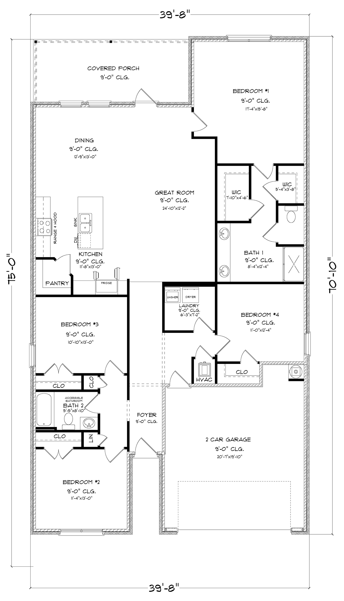 Floor plan Elevation A B F