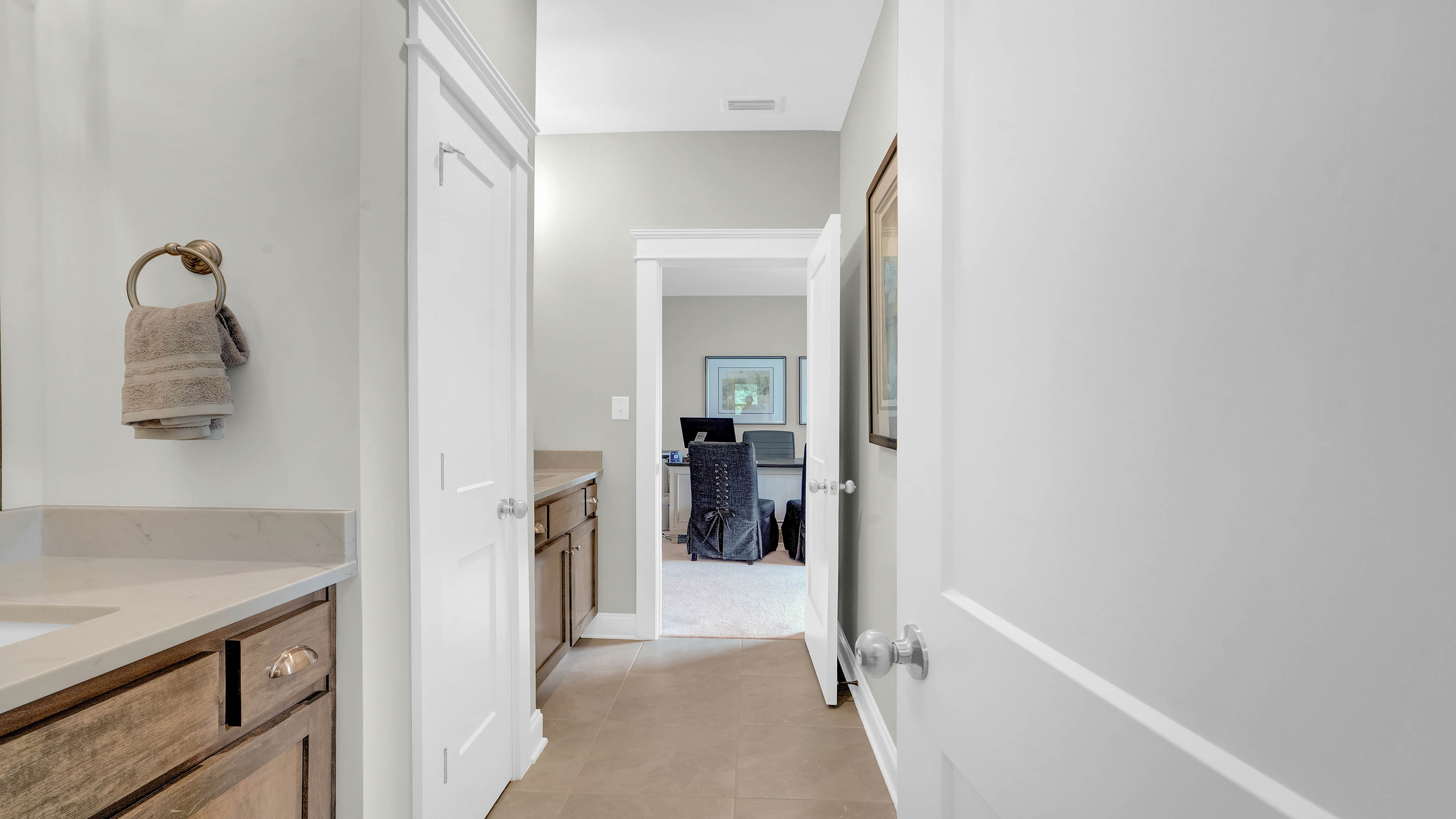 pecan bathroom