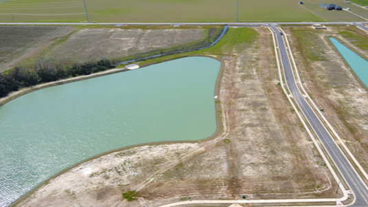 autumn lakes community drone photography