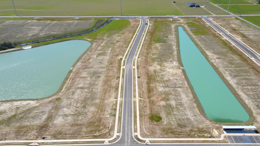 autumn lakes community drone photography