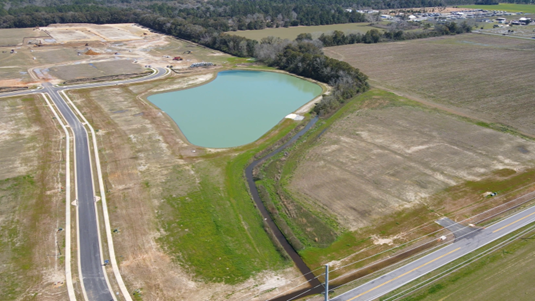 autumn lakes community drone photography