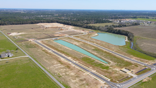 autumn lakes community drone photography