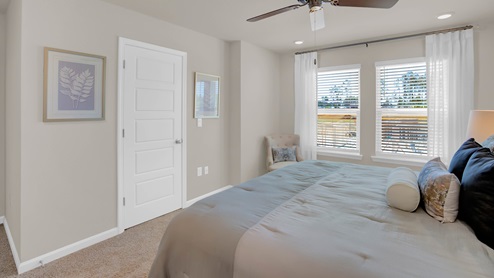 Interior of brand new decorated townhome.