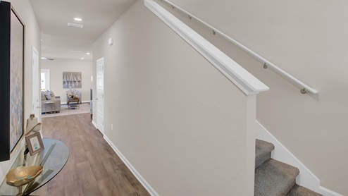 Interior of brand new decorated townhome.