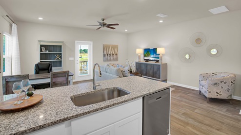 Interior of brand new decorated townhome.