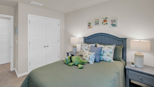 Interior of brand new decorated townhome.