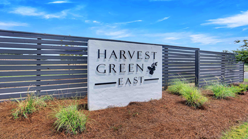 Harvest Green East monument sign.